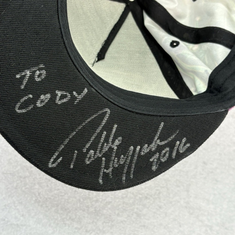 Grave Digger Monster Truck Racing Signed Pablo Huffaker‎ 2016 Strapback Hat Cap
